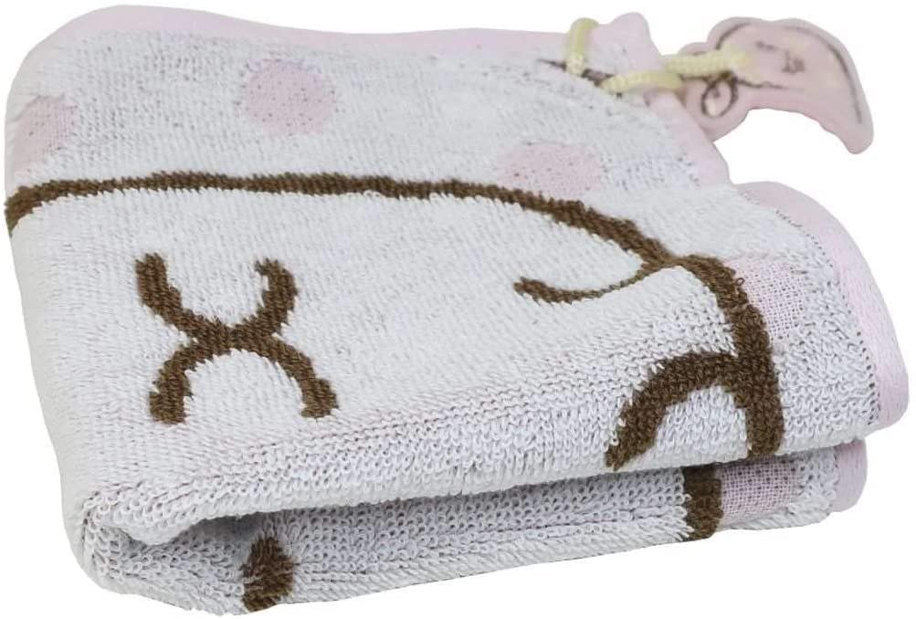 Marushin Sumikkogurashi Jacquard Handkerchief Towel Set of 3 Designs Bear and Furoshiki Cat and Zasso Penguin and Tapioca (Mini Towel) [Polar (Pink),