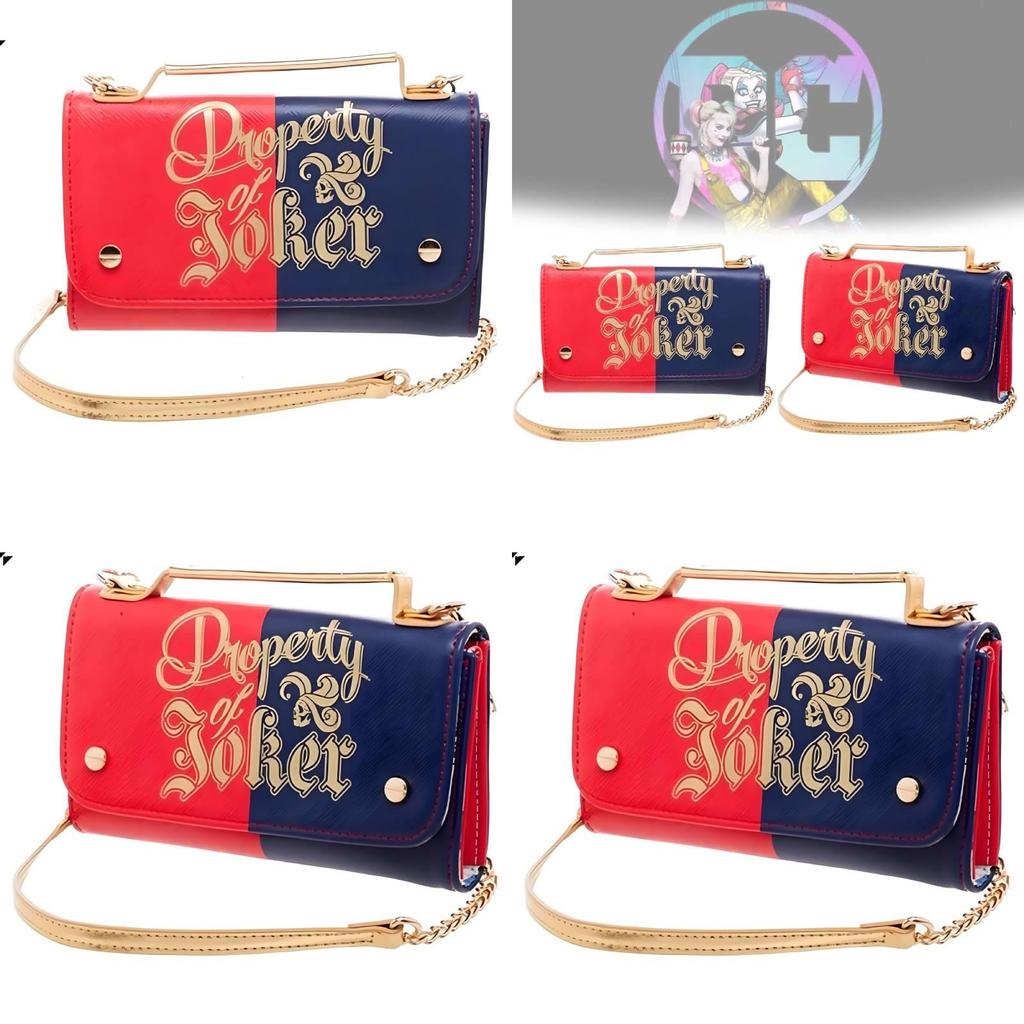 Suicide Squad Umhängetasche aus PU-Leder mit Metallkette für Damen Reiseaccessoires