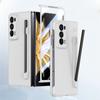 Luxury Armor Case for Honor Magic V2 Matte with Pen Skin Feel Transparent Screen and Solid Color Back Shockproof Hard Plastic Cover