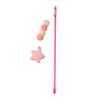 Stick Toy Elastic Rope Plush Ball Star Pendant Bite-resistant Comfortable Grip Relieve Boredom Handmade Kitten Teaser Wand Interactive Toy