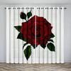Tende stampate in 3D, tende colorate con bellissimi fiori, tende per la decorazione della casa con gancio in tessuto di poliestere