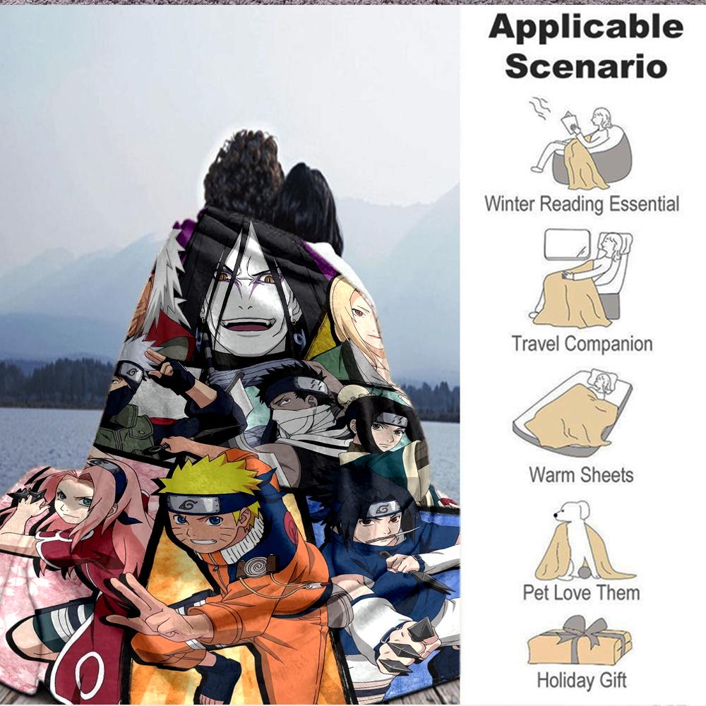 1Pc Naruto Legacy Heroes Blanket Soft And Comfortable Casual Warm Camping Travel Christmas Halloween Xmas Gift M92813
