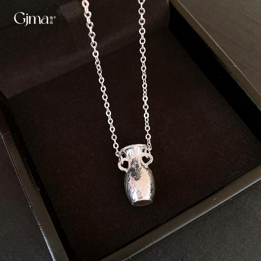 Korean ins long vase pendant necklace collarbone chain personalized item design