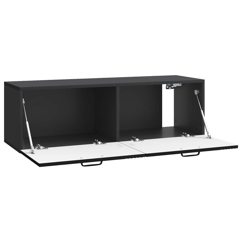Wall Mounted TV Cabinet Black 98 x 31 x 30 cm Particleboard