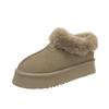 2025 Nouveau Style Bottes de Neige Courtes Mini Bottes d'Hiver en Peau de Mouton Femmes Bottines en Laine Doublées de Fourrure Chaudes pour la Cheville Chaussures Plates