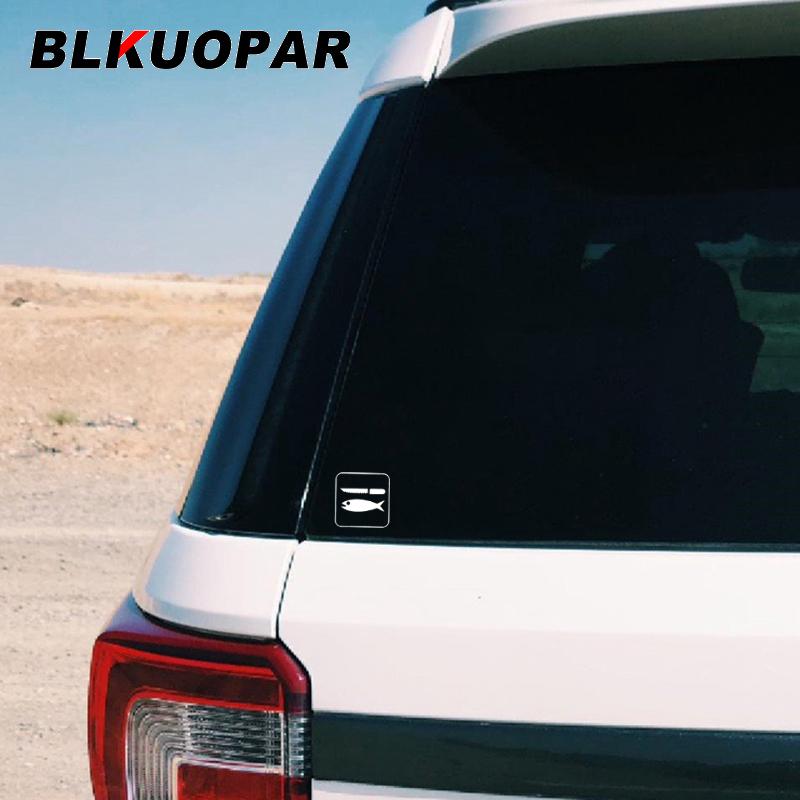 BLKUOPAR Fish Food Seafood Knife And Fork Icon Car Stickers Personality Waterproof Decals Trunk Helmet Motorcycle Accessories