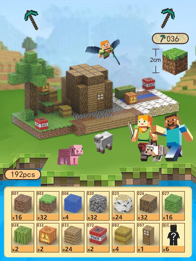 Magnetic Building Blocks Build Mine Magnet World Set for Boys & Girls Magnet Construction Set Montessori Sensory Toys Gifts