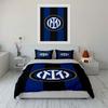 Blauwzwarte strepen, Inter logo. Beddengoedsets Dekbedovertreksets Dekbedovertrekken Kussenslopen(1*Dekbedovertrek 2*Kussenslopen zonder dekbedvulling)