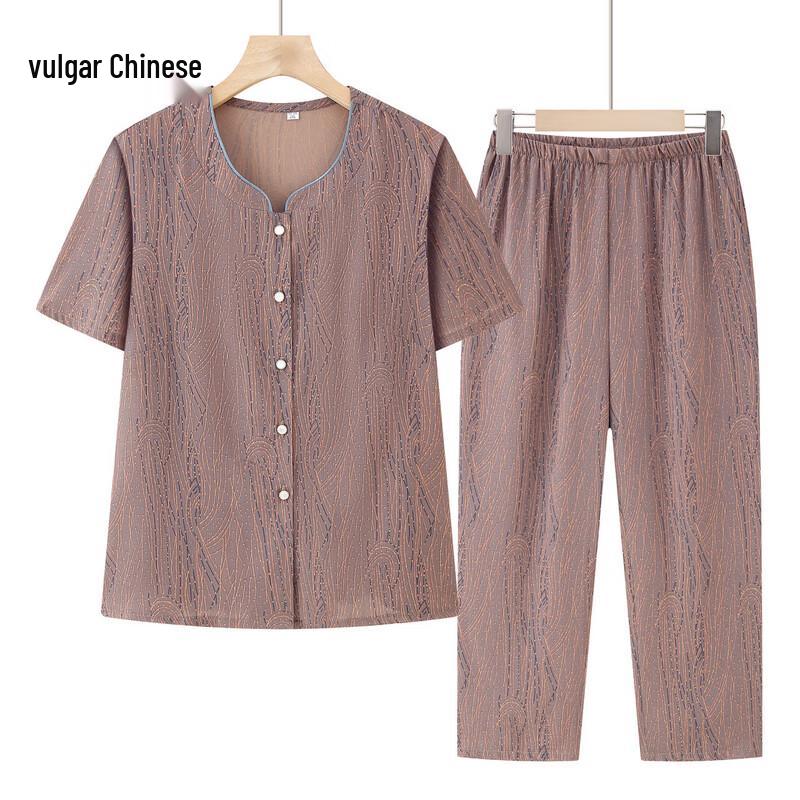 

Women s Summer Two-Piece Set for Middle-Aged & Elderly XL
