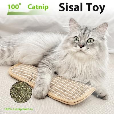 Catnip Throw Pillow Self-pleasure Sisal Cat Scratching Pad Cat Mint Toys Pet Toys Pet Supplies