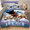 3pcs The Ice Age Adventures Printed Quilt Set, Soft and Comfortable Quilt Cover for Bedroom, Guest Room and Dormitory Decorative Bedding Set