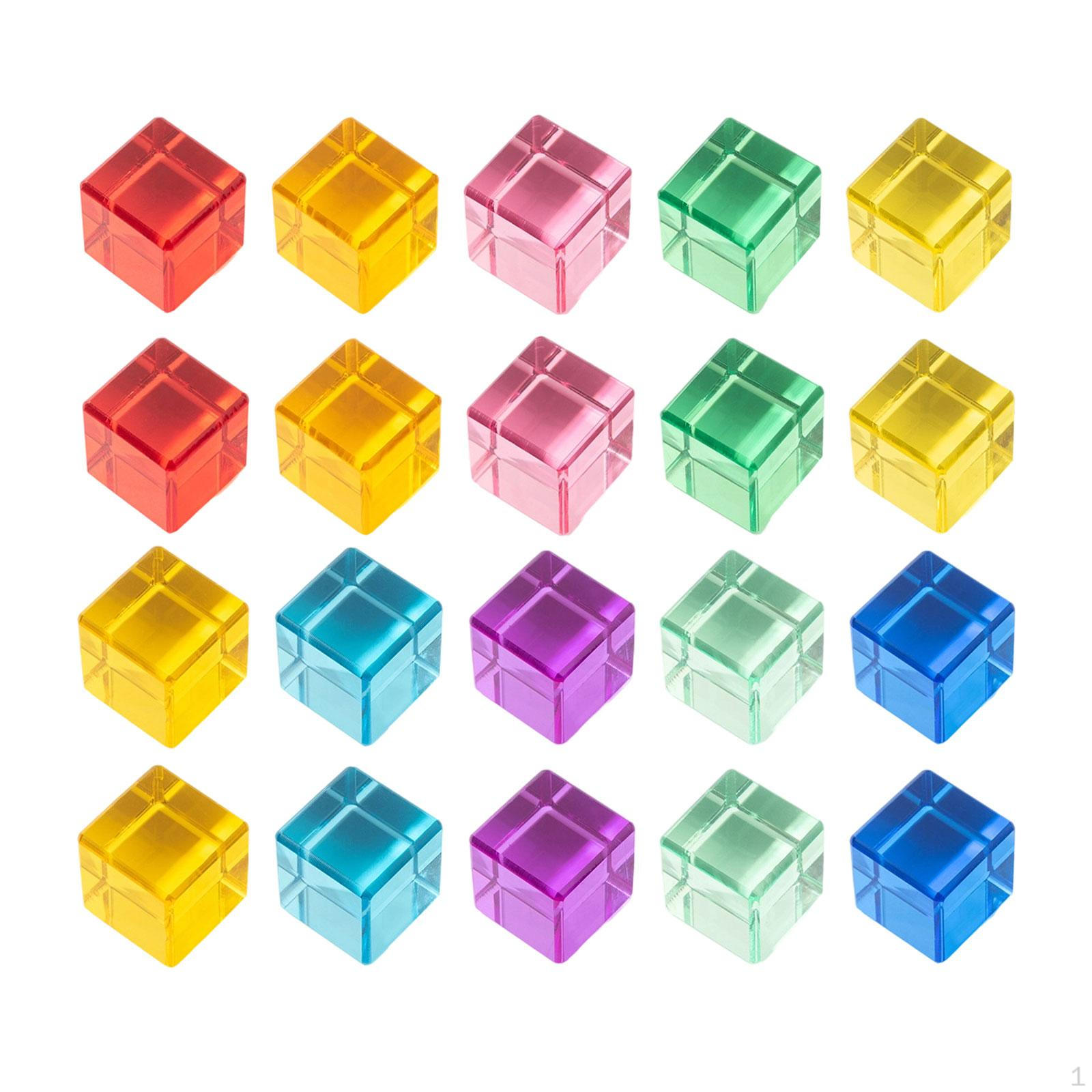 20 Acrylic Stacking Blocks Educational Toys for Boys Girls cube