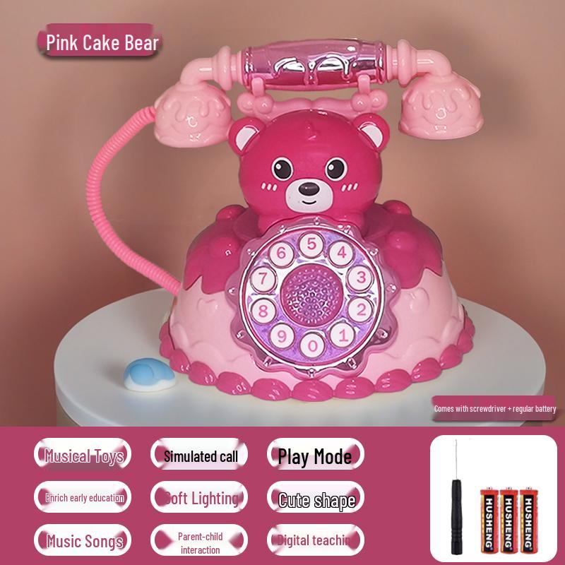 Musical Toy Phone for Early Childhood Development - Simulated Landline for Boys & Girls