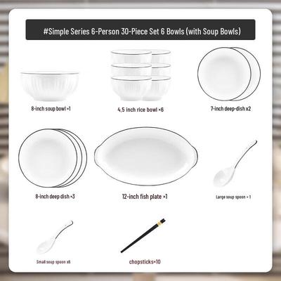 Kangmo Nordic Ceramic Dinnerware Set