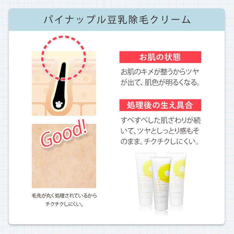 Suzuki Herb Institute Pineapple Soy Milk Hair Removal Cream 230g [Women, Ladies, Men, Men] Quasi-drug