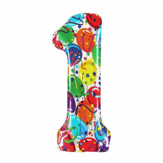40 Inch Aluminum Foil Number Balloon Colorful 2024 New Year Large Size Balloon Celebration Decoration Party Supplies