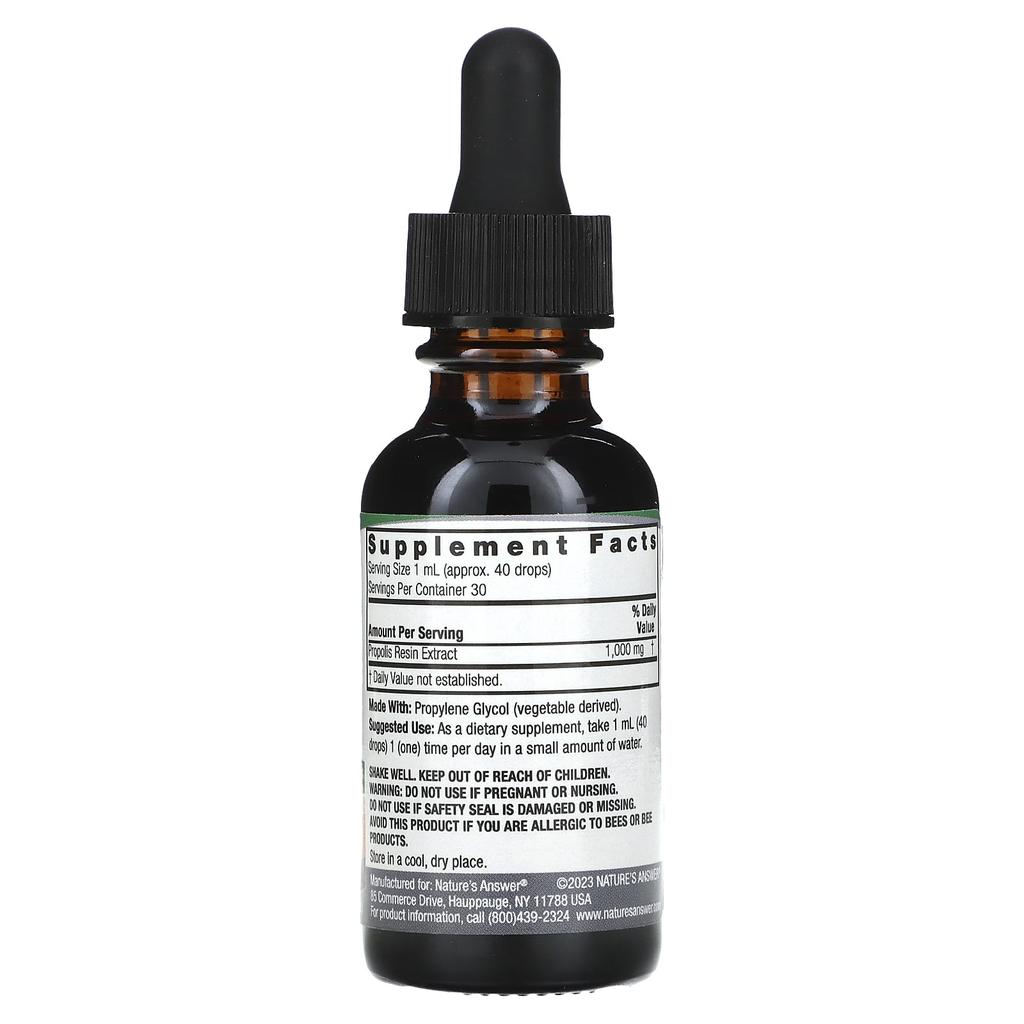 Nature's Answer Propolis Extract, Alcohol-Free, 1,000 Mg, 1 Fl Oz (30 Ml)