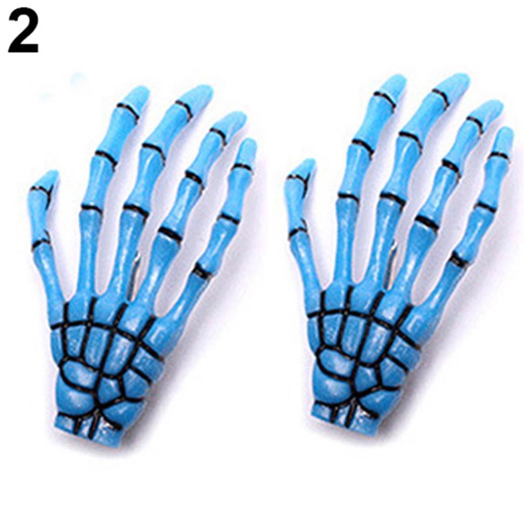 Modische Punk-Schädel-Pfoten-Haarnadel, übertriebener Totenkopf-Knochen-Handkrallen-Haarschmuck