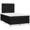 VidaXL Lit à sommier tapissier avec matelas Noir 120x200 cm Tissu - Modèle 3142163