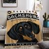 Sausage Dogs Warm Winter Blankets for Decorative Sofa Corgi Animals Blanket Double Beds Dachshund Bedspread On the Bed Knee Nap