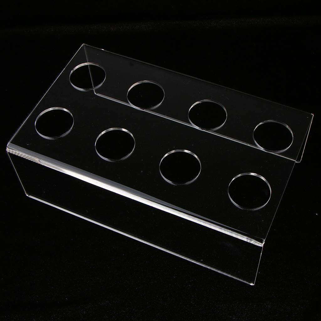 Heavy Duty 8 Holes Acrylic Stand Holder Ice Crisp Tube Cone Holder