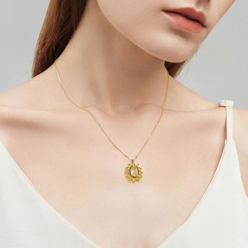 Versatile Geometric Charm Necklace With Sparkling Rhinestones Stainless Steel Clavicle Chain Adjustable Jewelry