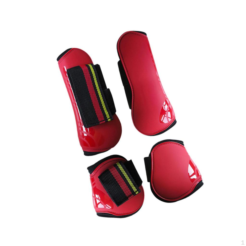 4 Pieces Horse Tendon Boots for Front and Rear Legs Professional Support Comfortable