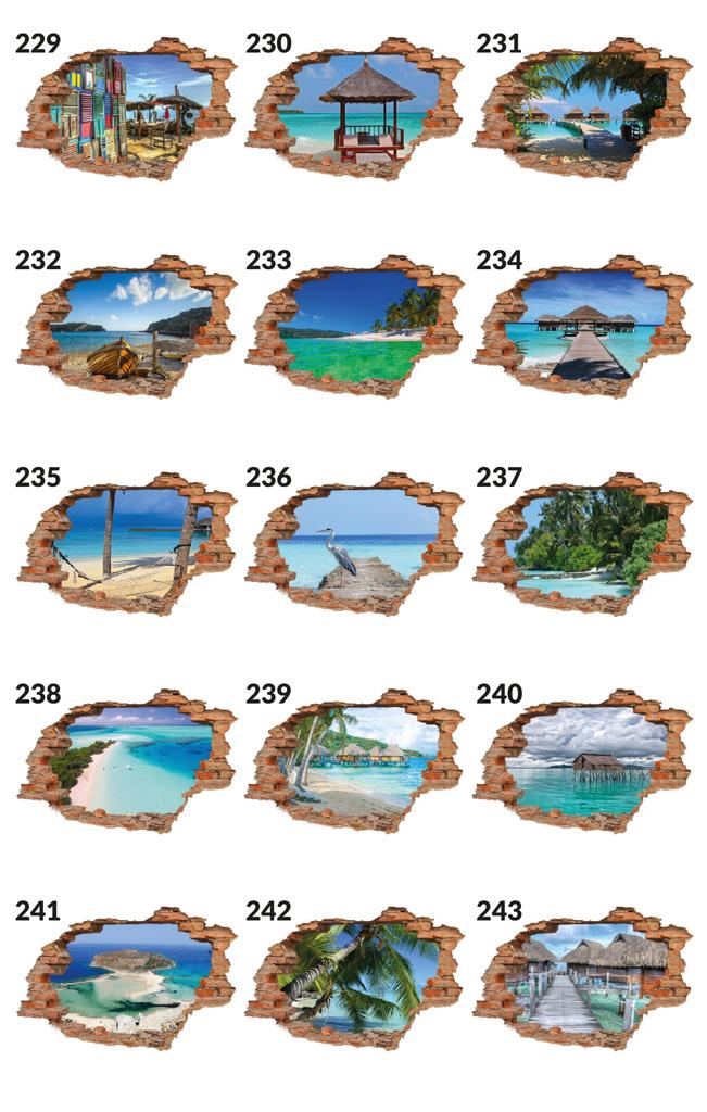 3D stickers photo wallpaper brick view 160 x 110