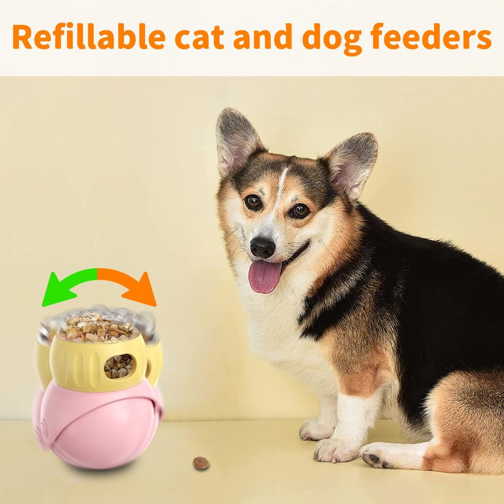 Refillable Cat And Dog Feeder Tumbler Food Leaking Puzzle Cat And Dog Toy