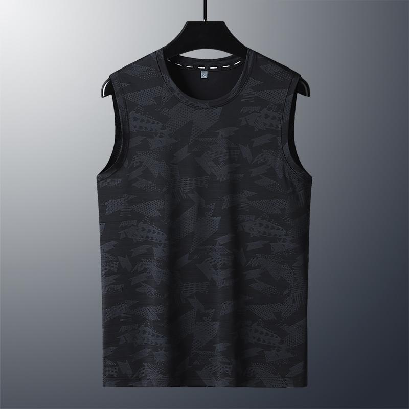 Tank Tops Men Plus Size 8xl Ice Silk Slim Fit Sleeveless T Shirt Black Blue Pink Tees Cooling Quick-Drying T-Shirt