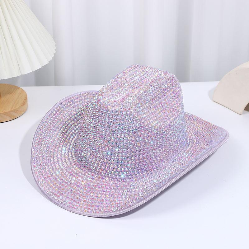 Top Hat Handmade Diamonds Colored Flash Diamonds Festival Ball Party Show Diamond Jazz Hat
