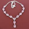 Faceted Pink Kunzite Necklace 925 Sterling Silver Necklace Adjustable Chain Handmade Necklace Top Quality Gemstone Jewelry Anniversary Gifts