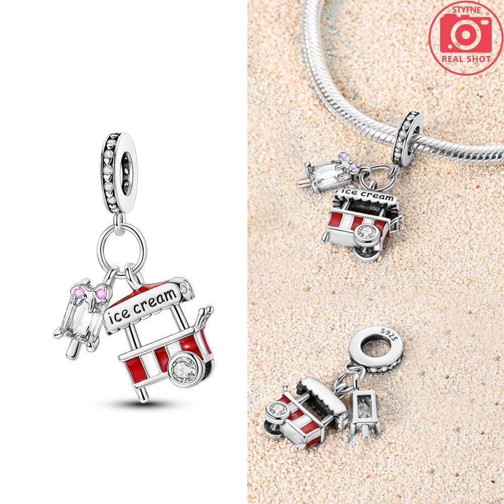 Ice Cream And Milk Tea Cup Pendant Copper Colors For Charms Copper Colors Original Bracelet For Jewelry Making