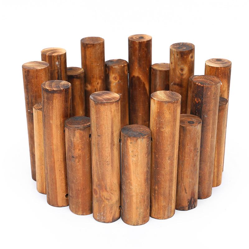 Anti-Corrosion Round Wood Garden Fence Panel