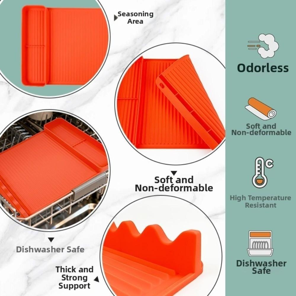 Outdoor BBQ Mat Silicone BBQ Grill Mat Multifunctional Oil Protection Pad  BBQ Accessories