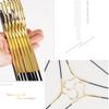 5PCS Multi-Function Drying Racks,Black Gold Metal Coat Hanger for Wardrobe Bedroom,Simple Portable Pants Trousers Storage Rack
