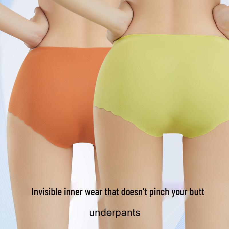 Summer 0023 Women's Antibacterial Traceless Yoga Briefs with 7A Latex Silk and Ice Silk for Comfort and Flexibility