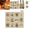 Etichette Vintage per Bottiglie di Vino di Halloween Con Adesivi Rimovibili per Decorazioni di Feste e Allestimenti di Eventi