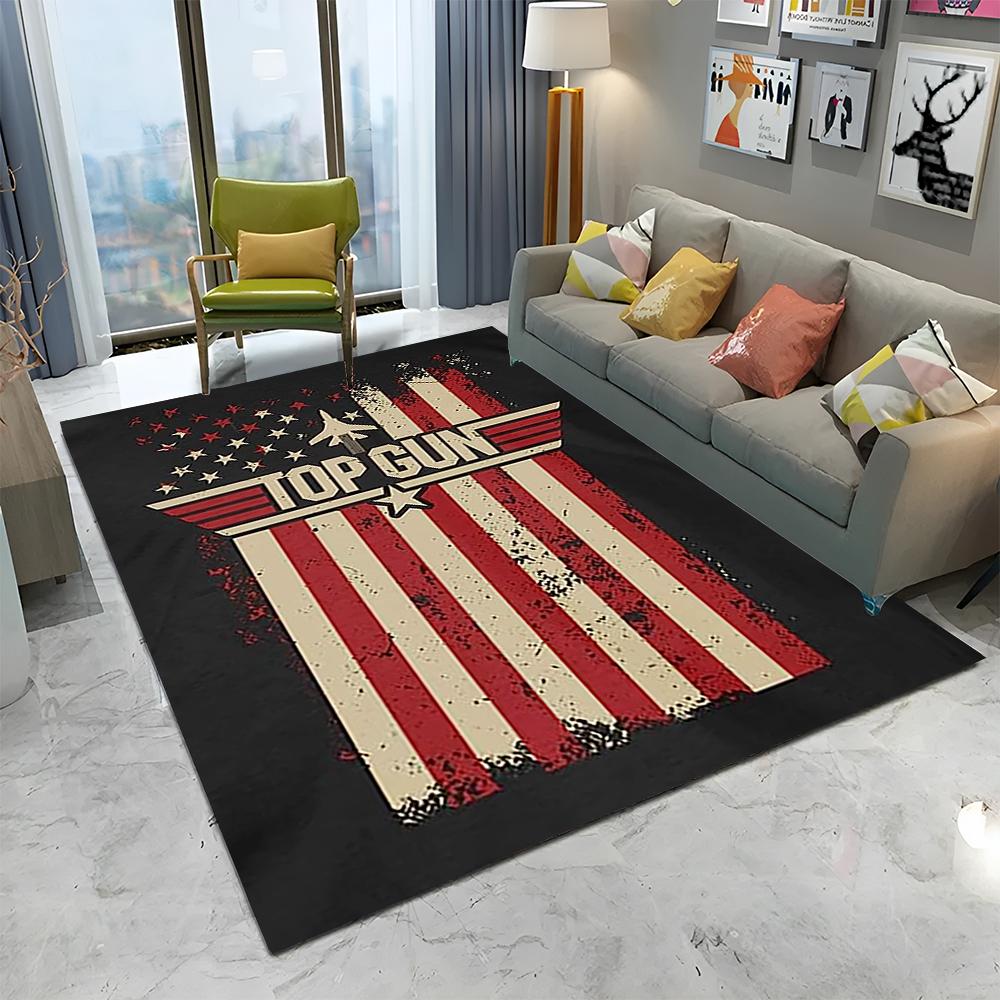 Top Gun Classic Movie Sign Tom Cruise Carpet Rug for Home Living Room Bedroom Sofa Doormat Decor,kid Area Rug Non-slip Floor Mat