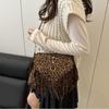 Yogodlns Lässige Koreanische Stil Quaste Umhängetasche Einfarbige PU-Leder Wildleder Handtasche Ethnischer Stil Bohème Stil Achseltaschen Reisen