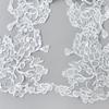 White Mesh Yarn Hollow Embroidery Car Bone Flower Clothing Shirt Dress Patch Flower Decoration Cloth Sticker Accessories