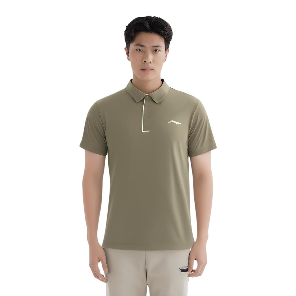 Li Ning Fitness Series Polo Shirt Men's Army Canvas Green APLU121-4
