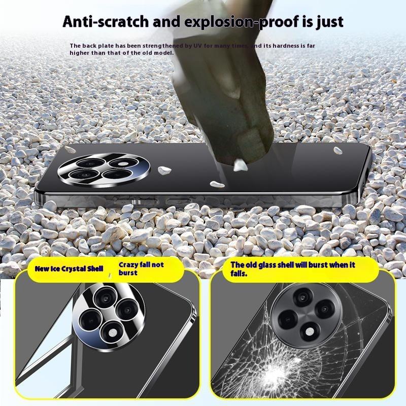 For OnePlus Ace 5 Pro 5G/Ace 5 5G Case Electroplating PC Phone Back Cover with Camera Lens Protector