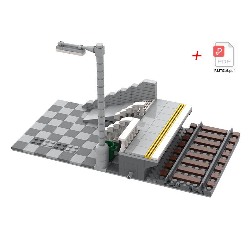 MOC City Steam Train Engine with Carriages: DIY High-Tech Modular Transport Vehicles Building Blocks Set