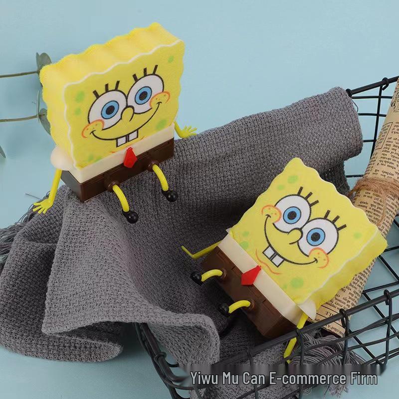 Wall-Mounted SpongeBob Drain Rack: Cute Sponge Storage for Kitchen Sink