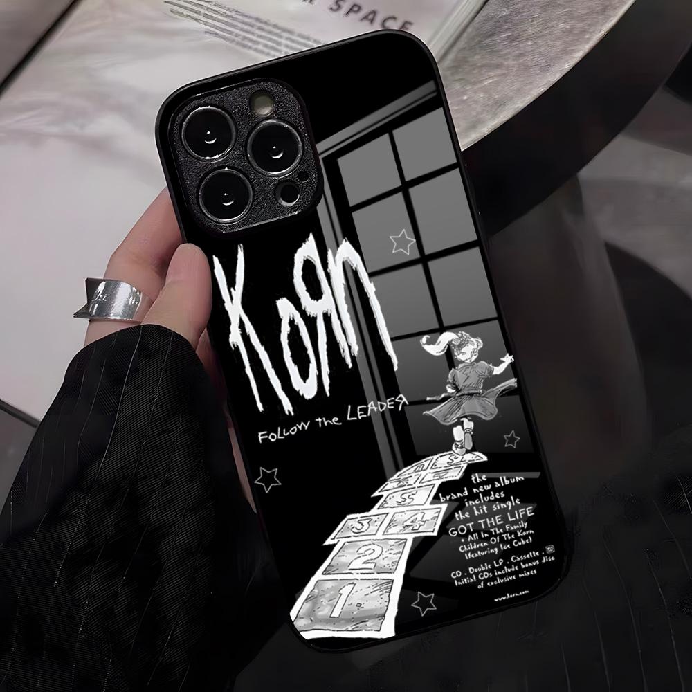 

K-Korn Hot Metal Rock Band Phone Case For IPhone 17 Pro Max 16 15 14 Pro Max 13 11 X Xs Xr 8 7Plus Glass Cover iPhone 16e