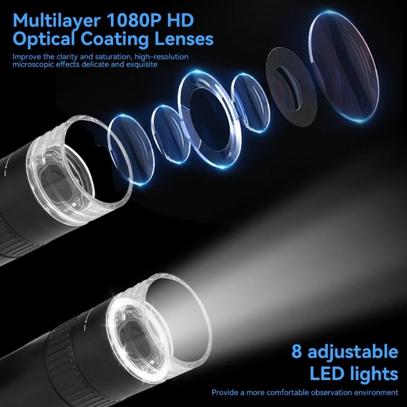 Portable Clearly Screen Digital Microscope for Analysis Material Examination Featuring Large Display and Data Storage