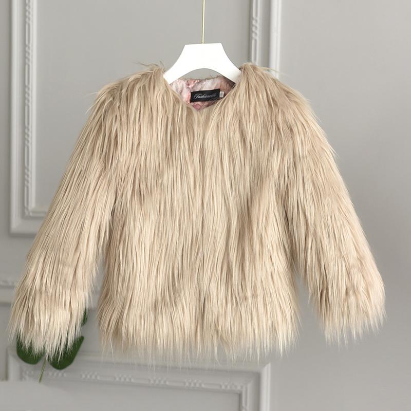 Winter Children's Clothing Wool Fur Children's Fur Coat Women's Children's Long Sleeved Thick Clothes