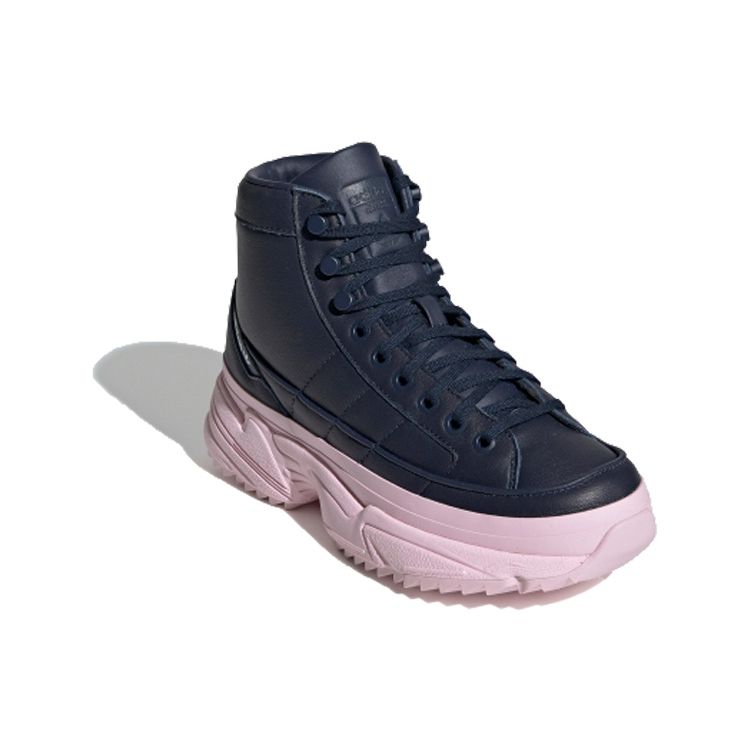 Adidas Originals Kiellor Xtra Fashion Trend Non-Slip Lightweight High-Top Casual Shoes Women Sneakers Dark-Blue Pink EF9110