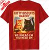 Funny Kitten Bread Unisex Adult Cotton TShirt Cute Orange and Black Cat Creative Trend Graphic Oneck Printed Man Women Tops